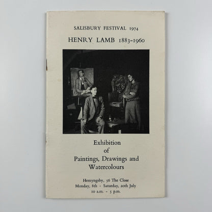 Henry Lamb Paintings, Drawings & Watercolours | Salisbury Festival catalogue, 1974