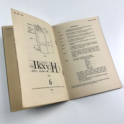 Typeface Nomenclature – British Standards Institution booklet | BS 2961 : 1958