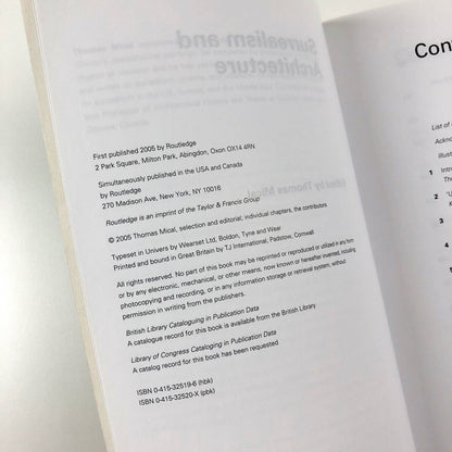 Surrealism and Architecture | Edited by Thomas Mical | Routledge, 2004
