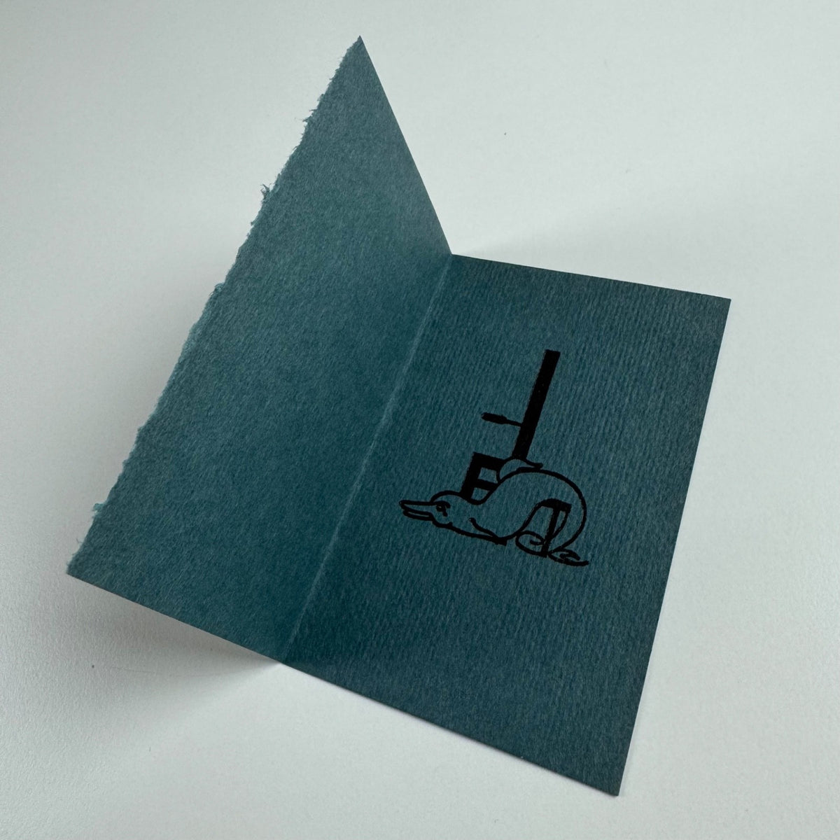 Tiny leaflet/card ‘The tempo of activity at the Adagio Press has changed’, undated, presumably connected with Leonard F. Bahr