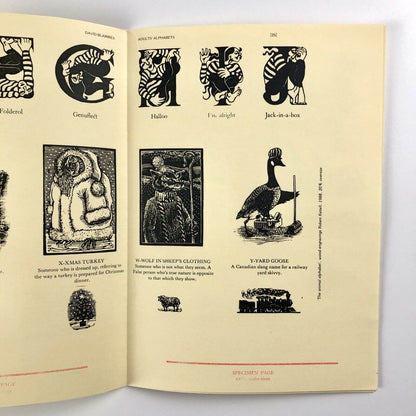 David Blamire's Adults' Alphabets | Hanborough Parrot Press | Prospectus 1990