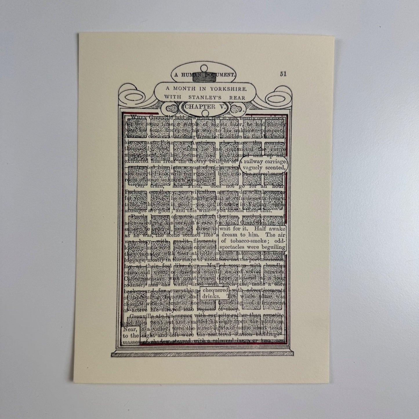A Humument page 51 'A Month in Yorkshire' by Tom Phillips | The Tetrad Press, 1970