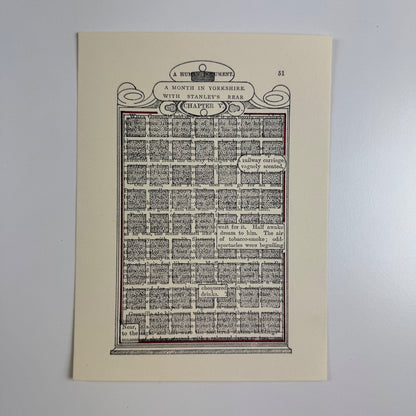 A Humument page 51 'A Month in Yorkshire' by Tom Phillips | The Tetrad Press, 1970