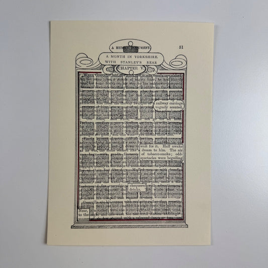 A Humument page 51 'A Month in Yorkshire' by Tom Phillips | The Tetrad Press, 1970