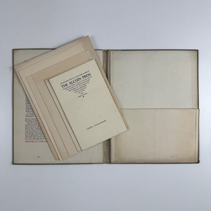 Folder type specimens The choice of type-faces in book-production | Alcuin Press, undated