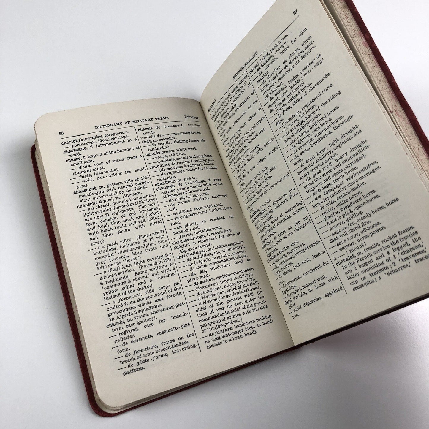 A Dictionary or English & French Military Terms | A. Barrère Part II, Hachette 1917