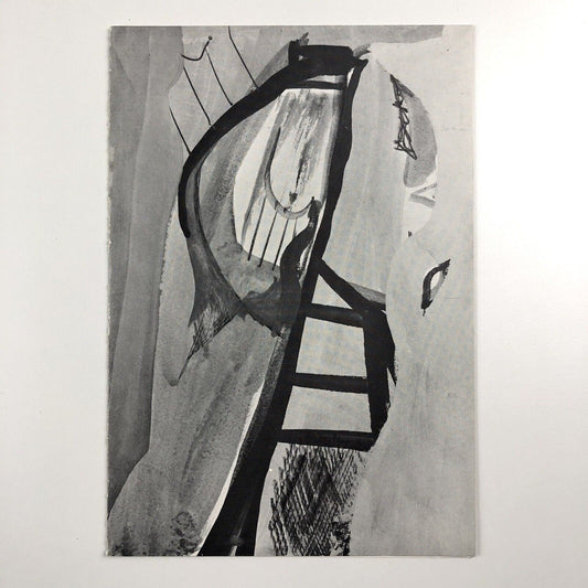Folding card for Peter Lanyon Gouaches and Drawings 1939-1964 | Bear Lane Gallery, 1969 | introduction by Peter Bowness
