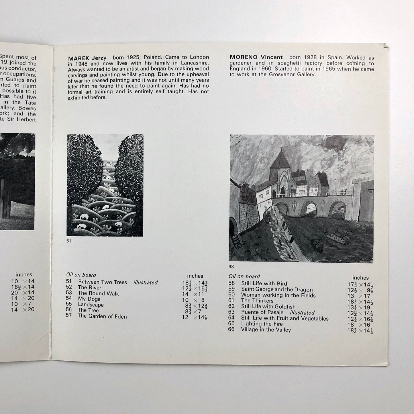The Spontaneous Eye II – Grosvenor Gallery folded card, Nov-Dec 1968