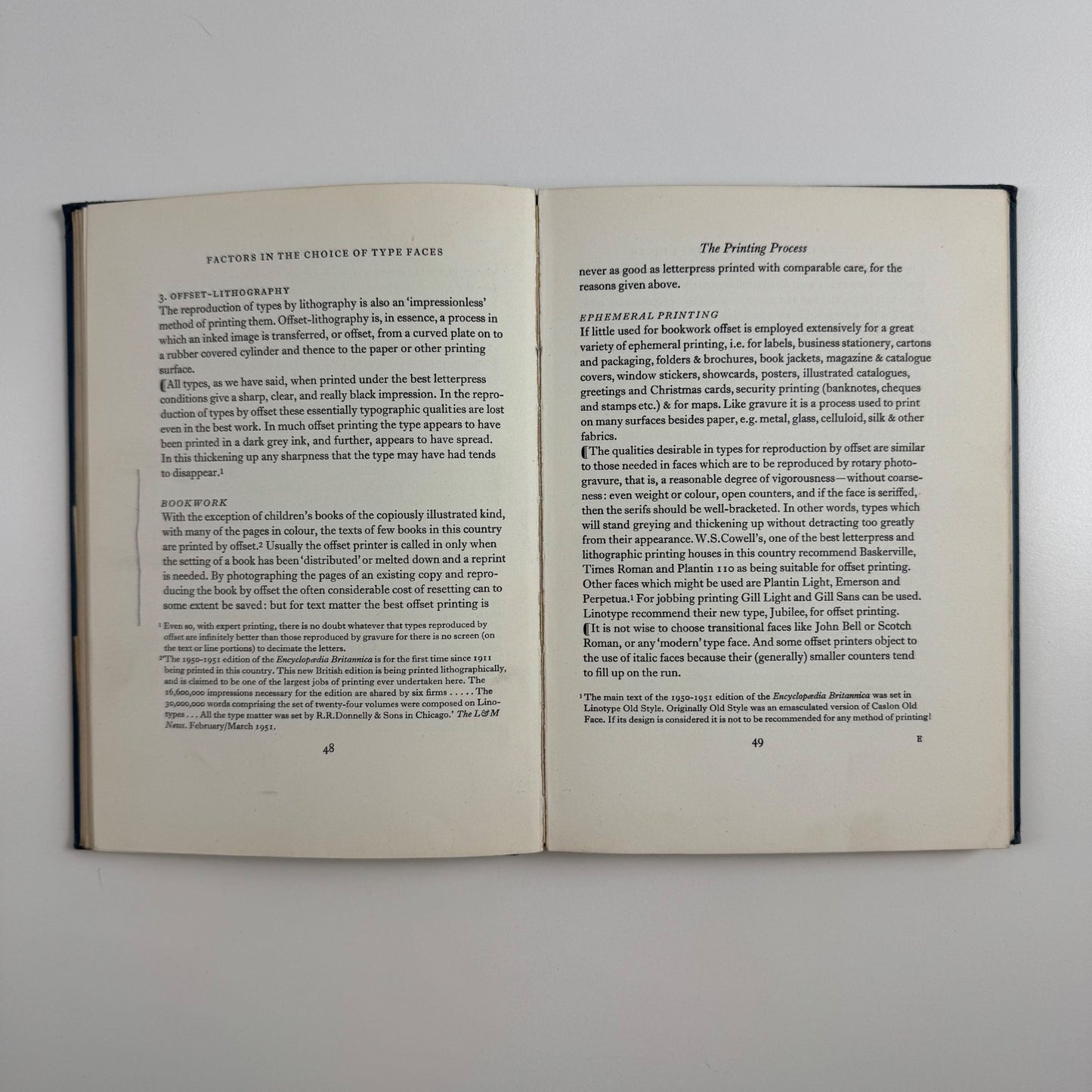 Factors in the Choice of Type Faces by Geoffrey Dowding | Wace & Co 1957