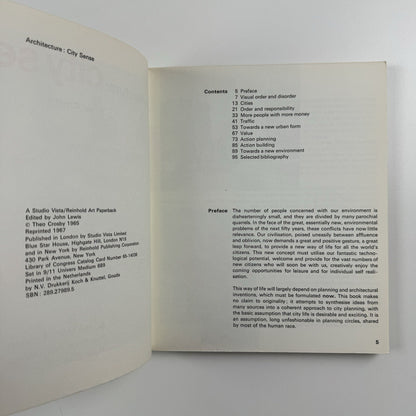 Architecture: City sense by Theo Crosby | Studio Vista/Reinhold, 1967