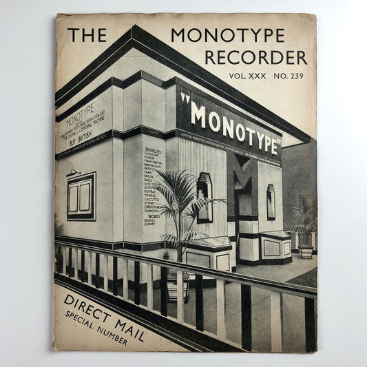 The Monotype Recorder – Direct Mail Special Number | Vol 30, No 239, 1931
