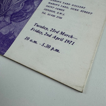An Exhibition of Stained Glass Window Designs and Drawings by Louis Davis | Andrew Leslie Mason's Yard Gallery 1971