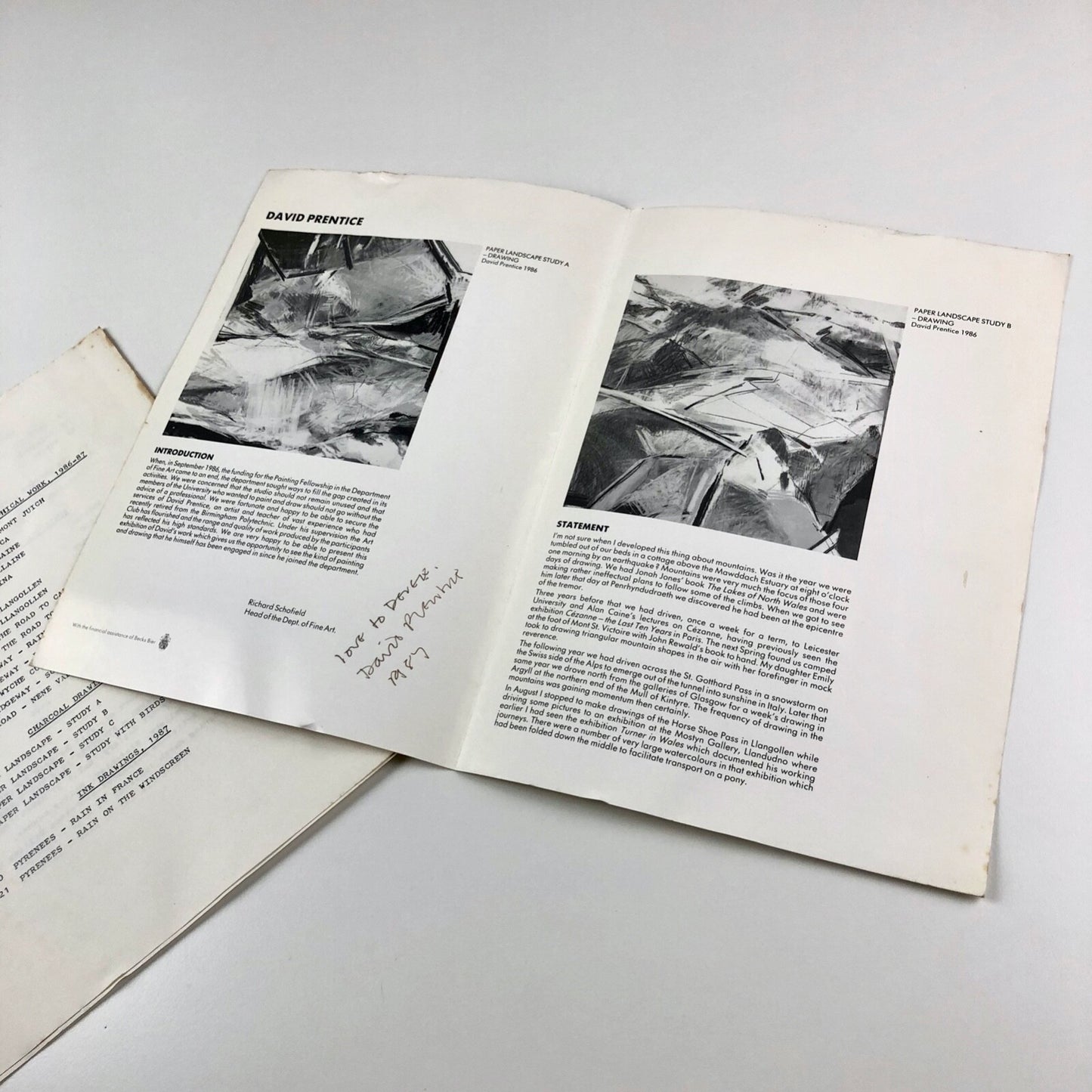 Dave Prentice – As Old As The Hills | University of Nottingham 1986-87 signed leaflet
