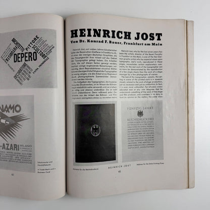 Gebrauchsgraphik International Advertising Art April 1930 Vol 7 no. 4 edited by Professor HK Frenzel