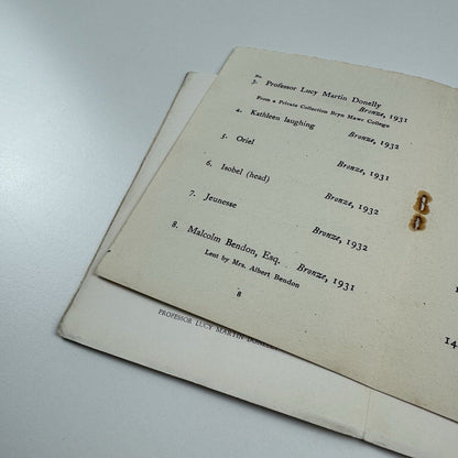 Jacob Epstein | The Leicester Galleries exhibition catalogue | Ernest Brown & Phillips, May 1933