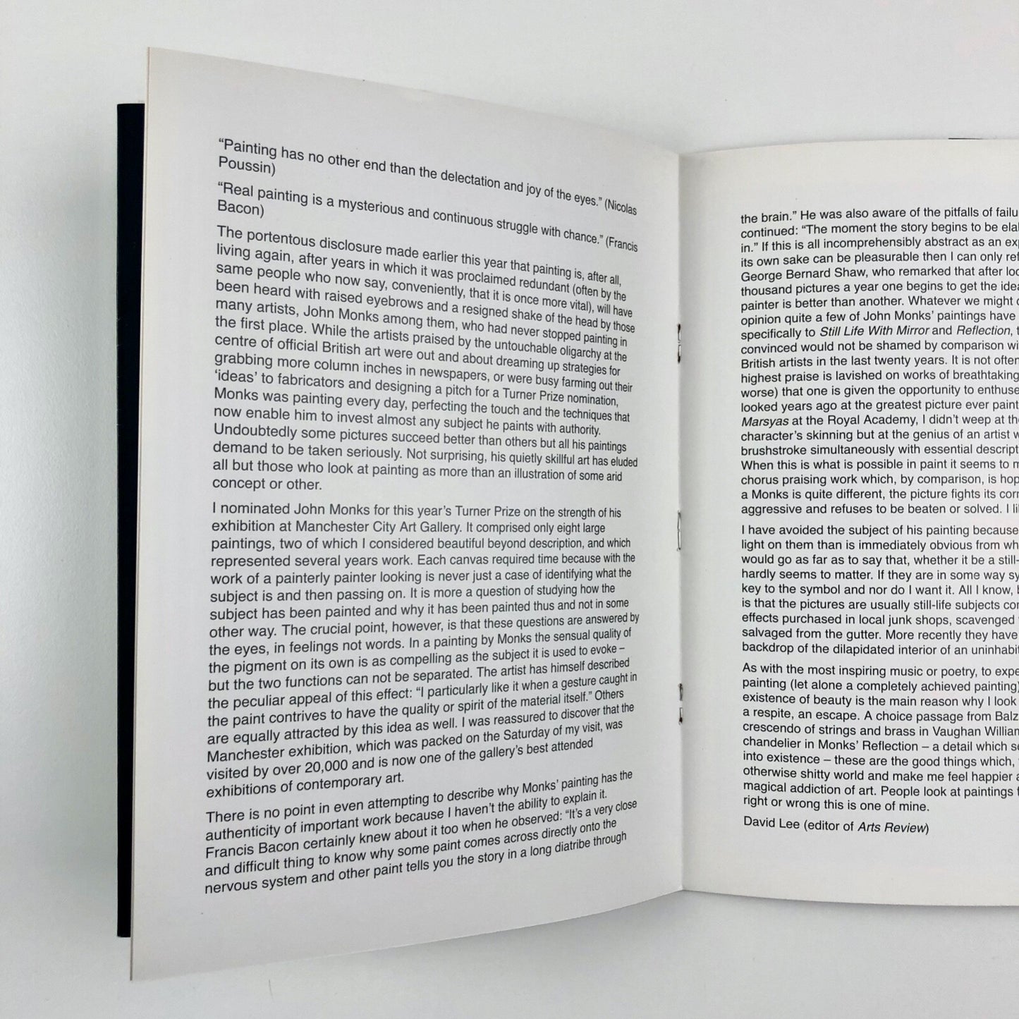 John Monks | Beaux Arts, London catalogue – undated presumed mid 1990s