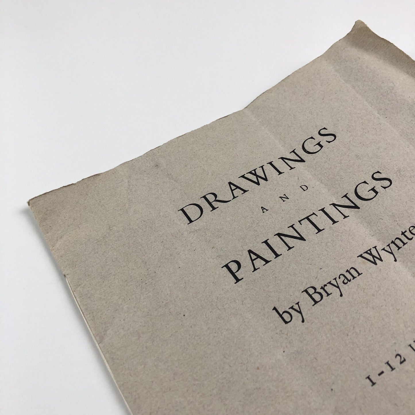 Catalogue Drawings and Paintings by Bryan Wynter | Guido Morris, St Ives catalogue leaflet 1947