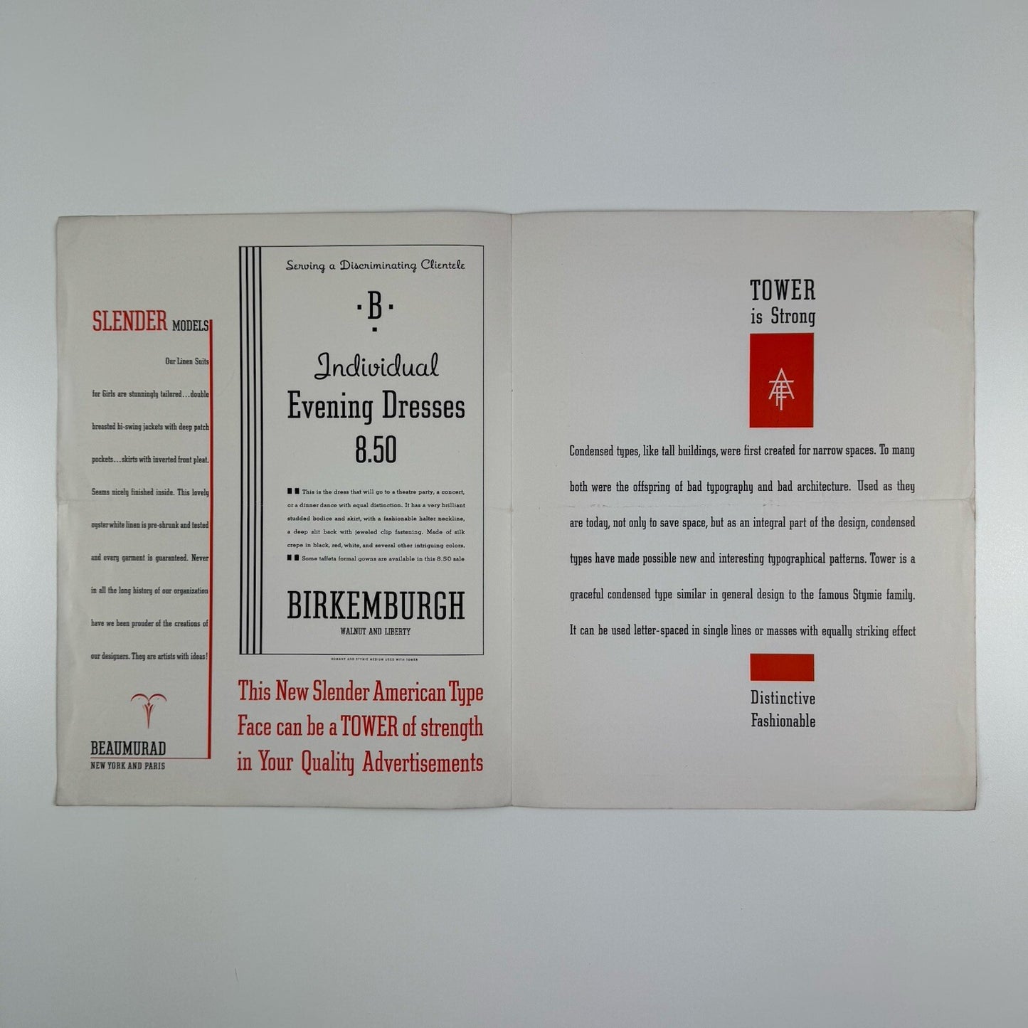 Tower – type specimen sheet for American Type Founders ATF | Undated, presumed 1930s