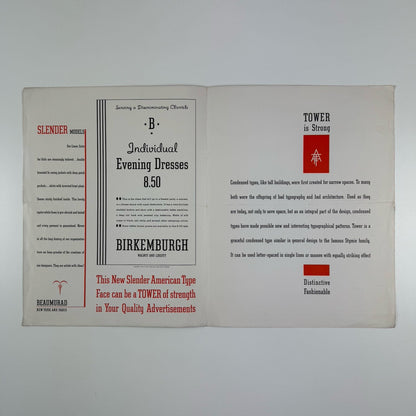 Tower – type specimen sheet for American Type Founders ATF | Undated, presumed 1930s