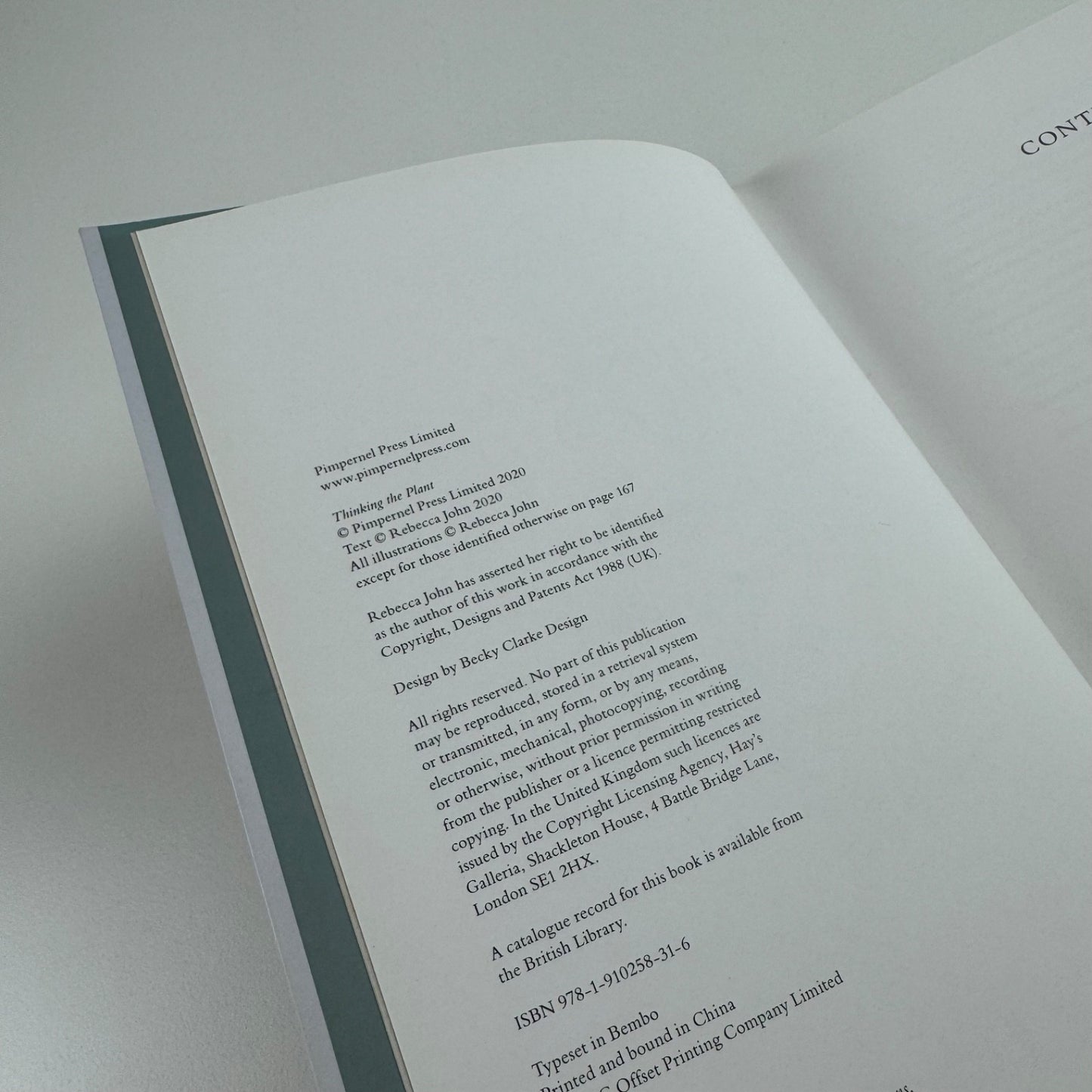 Thinking the Plant. The watercolour drawings of Rebecca John | Pimpernel Press, 2020