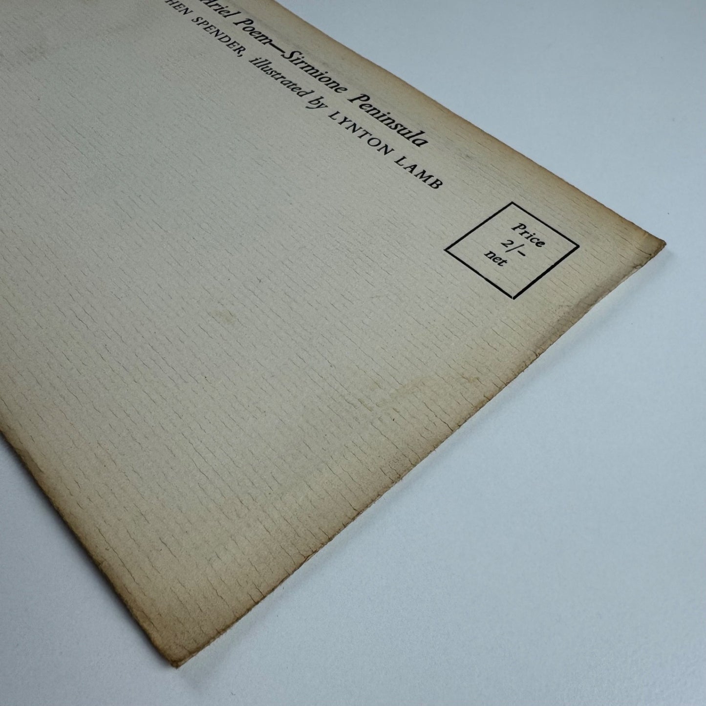 An Ariel Poem - Sirmione Peninsula by Stephen Spender, illustrated by Lynton Lamb, 1954 unopened envelope