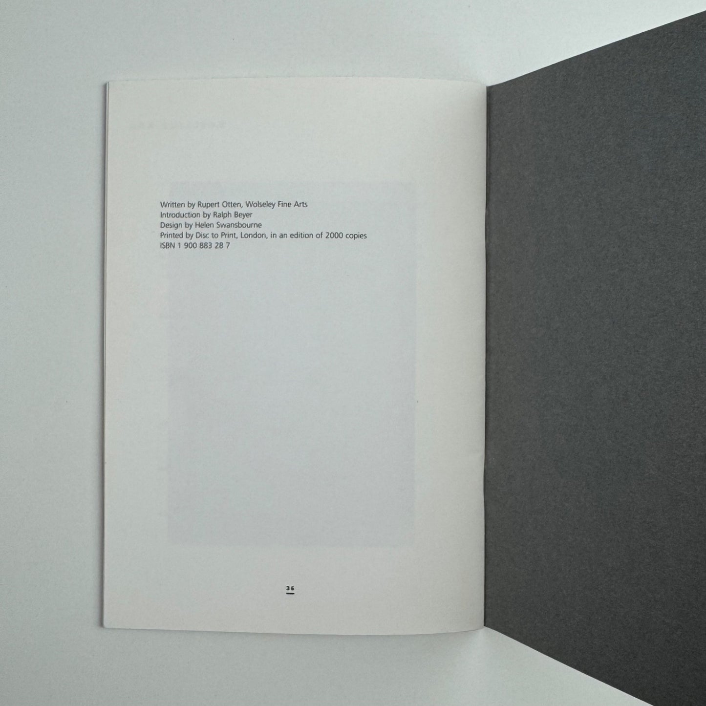 Stone Words | Wolseley Fine Arts | Pentagram, 2002 introduction by Ralph Beyer