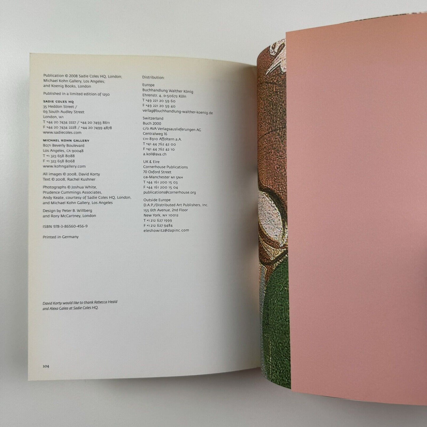 David Korty | Sadie Coles HQ / Michael Kohn Gallery Koenig Books 2008