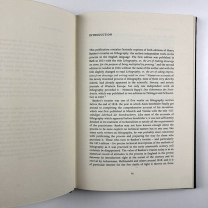 Henry Banke’s treatise on Lithography | Introduction by Michael Twyman | Printing Historical Society, 1976