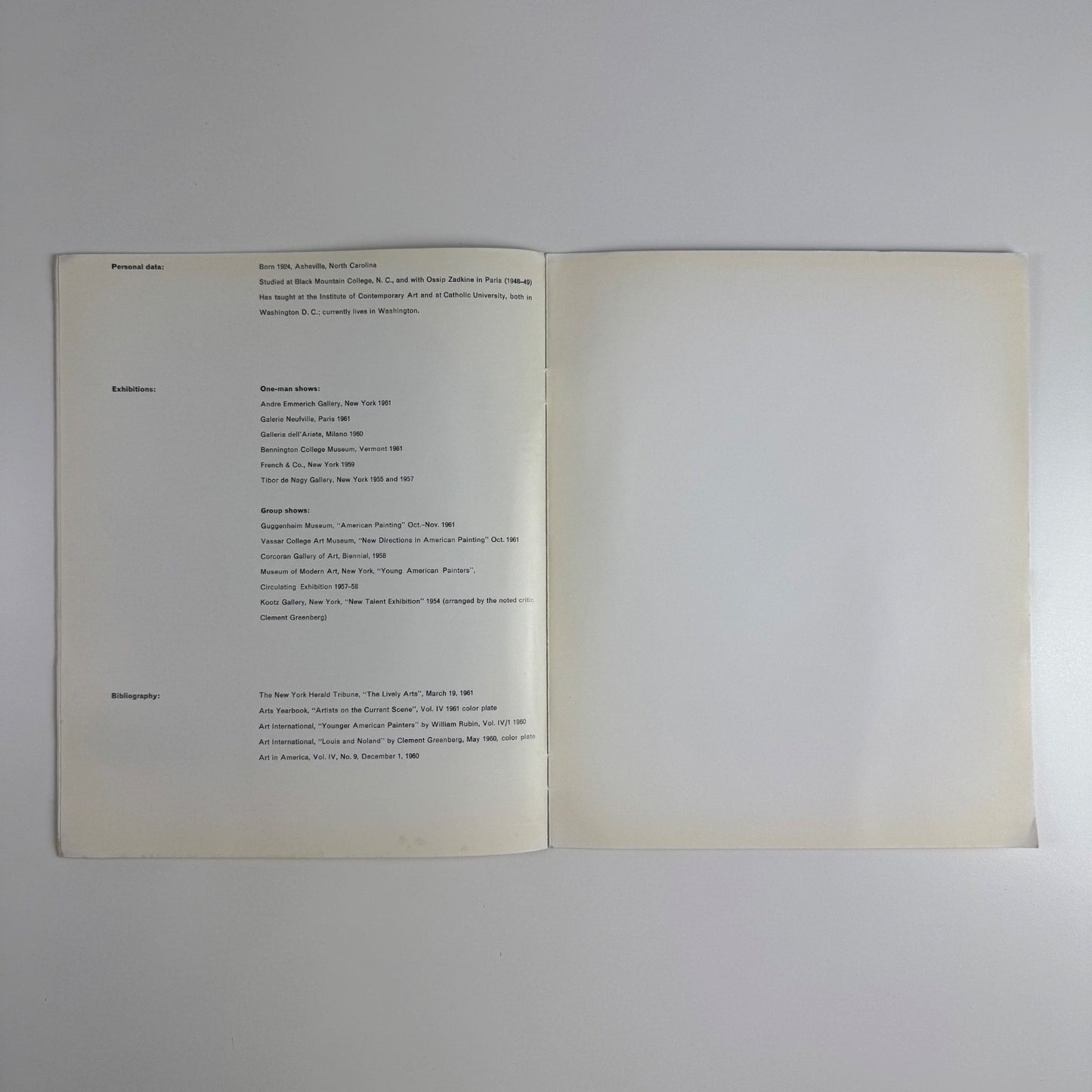Kenneth Noland | Galerie Charles Lienhard Zurich, 1962