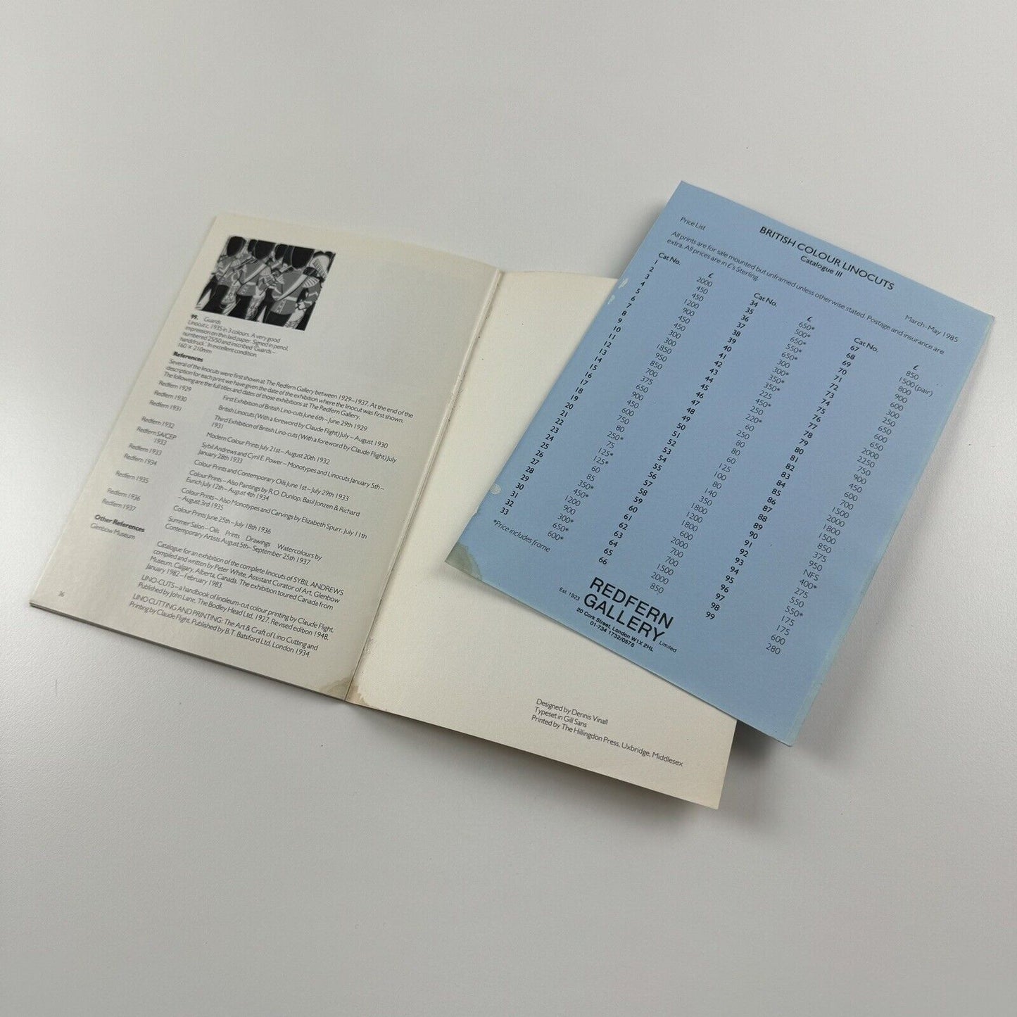 British Colour Linocuts of 1920s & 1930s by Sybil Andrews, Claude Flight, Cyril E. Power and the artists of the Grosvenor School of Modern Art | Redfern Gallery 1985