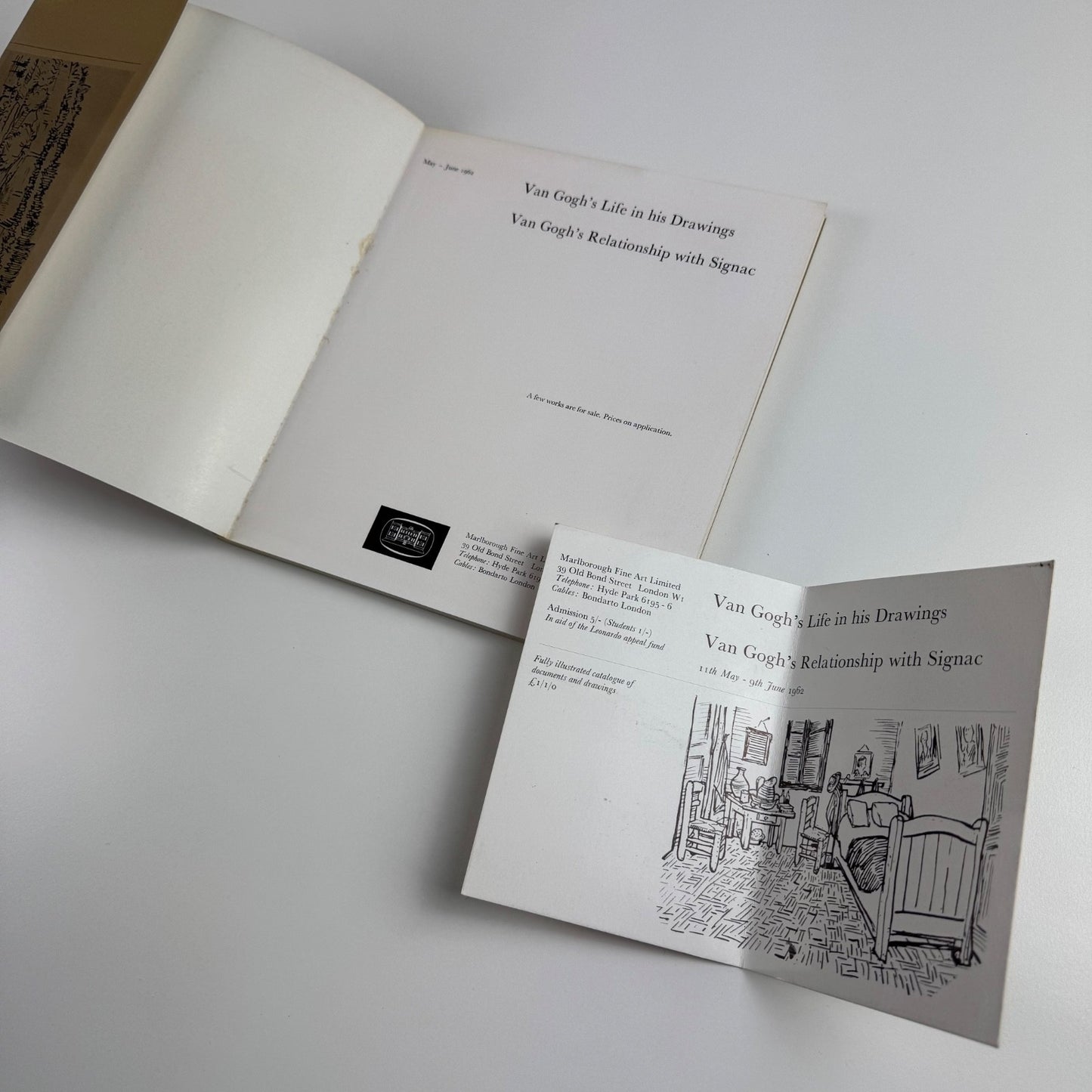 Van Gogh's Life in Drawings / Relationship with Signac Marlborough May/June 1962 includes press clippings and private view invite