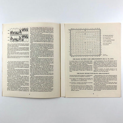 4-Line Mathematics | Monotype information sheet, No 156, March 1959