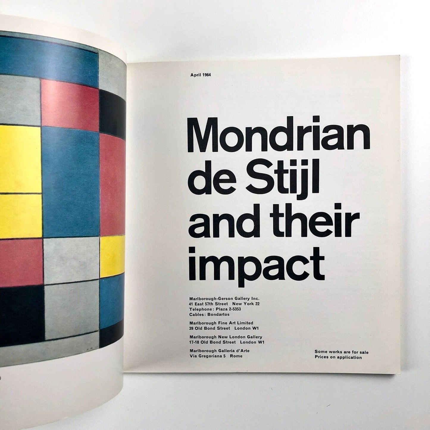 Mondrian de Stijl and their impact | Marlborough exhibition catalogue, New York 1964