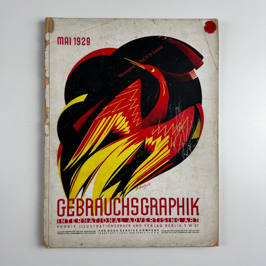 Gebrauchsgraphik International Advertising Art May 1929 Vol 6 no. 5 edited by Professor HK Frenzel