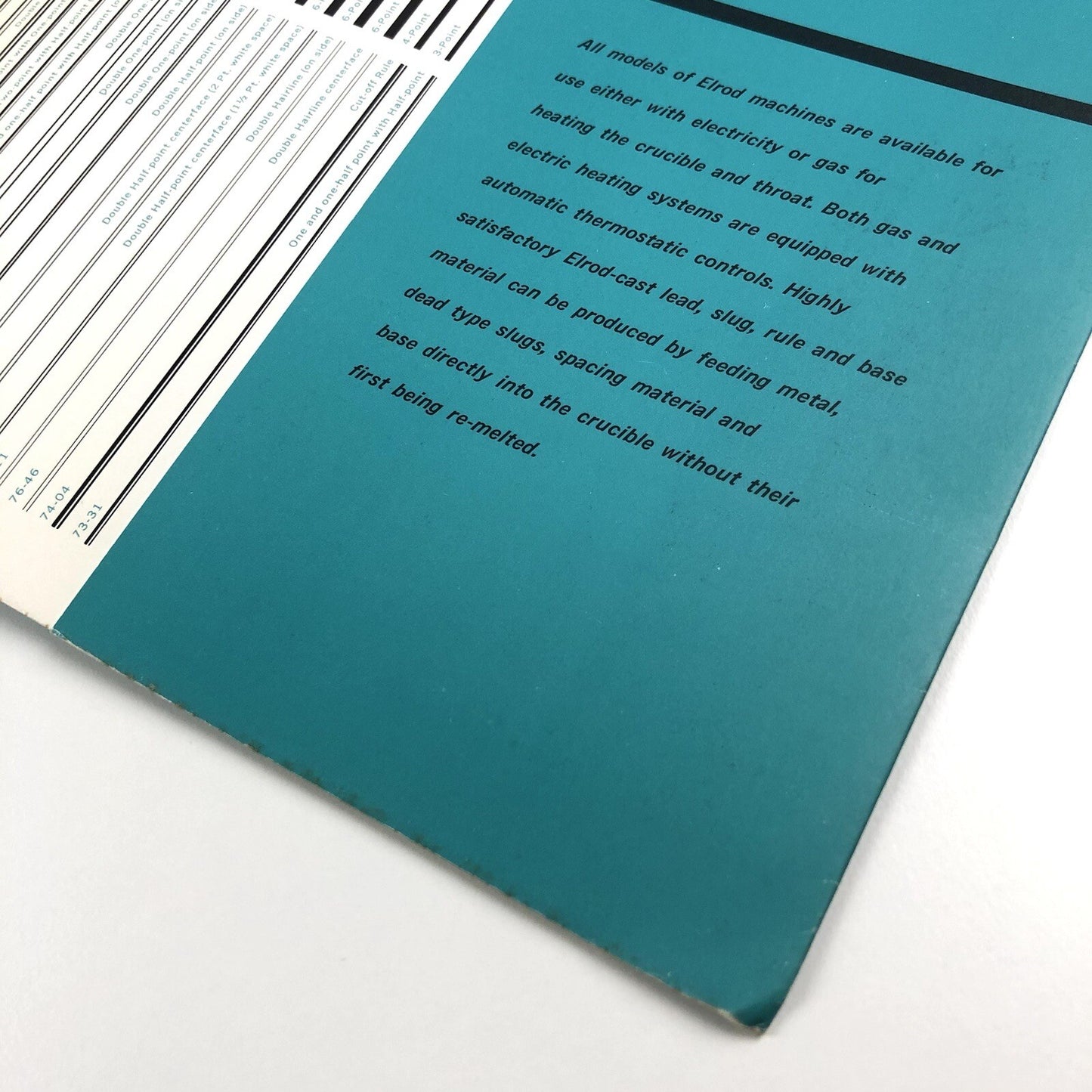 Elrod printing machine leaflet | Ludlow Typograph Company Chicago, undated