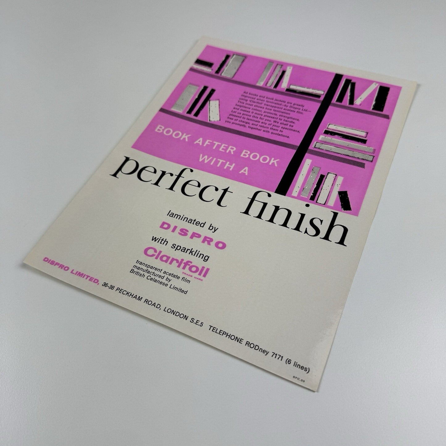 Promotional leaflet for laminated paper | Dispro Clarifoil 1960s