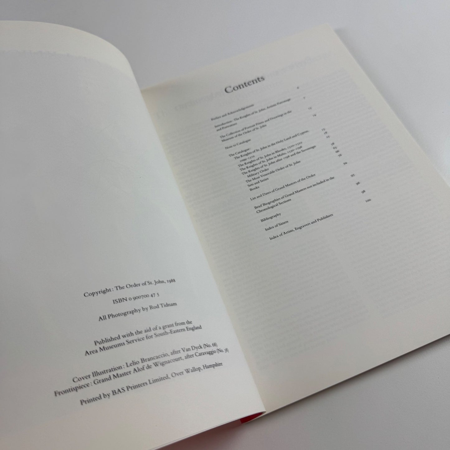 Image of a Knight:  Portrait Prints and Drawings of the Knights of St John in the Museum of the Order of St John by Julia Toffolo, 1988