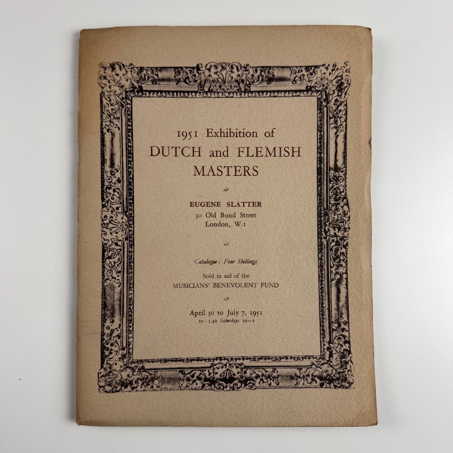 Catalogue of the 1951 exhibition of Dutch & Flemish Masters | Eugene Slatter, London, 1951 + private view invite