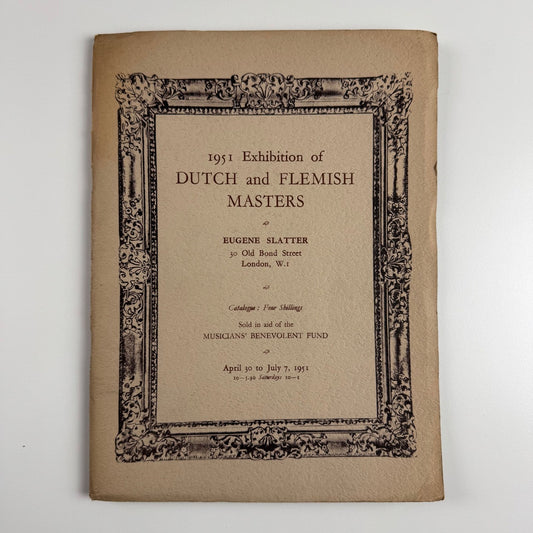 Catalogue of the 1951 exhibition of Dutch & Flemish Masters | Eugene Slatter, London, 1951 + private view invite