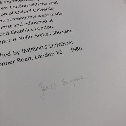 James Hugonin – Ode to Basil Bunting | Four screenprints | 1986 signed limited edition