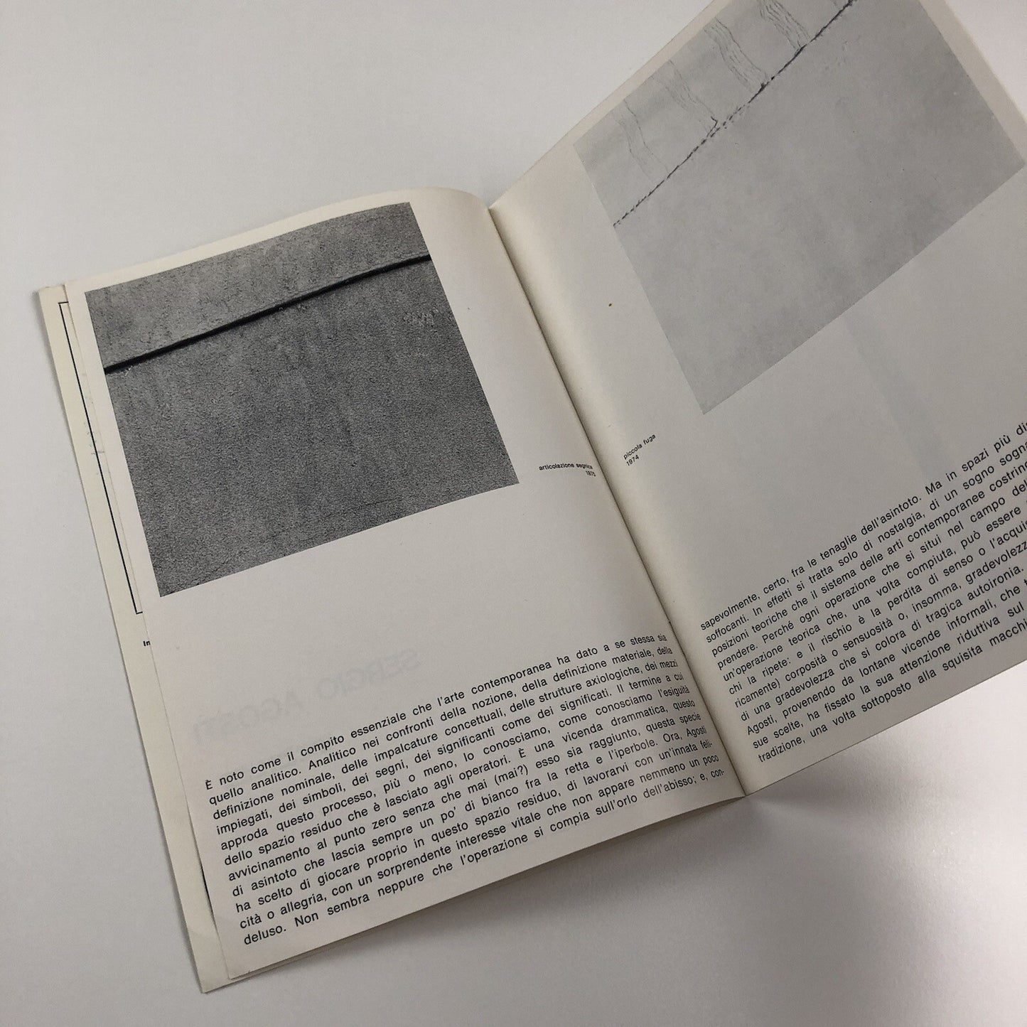 Sergio Agosti | Galleria Giorgi, Florence | July 1976 exhibition catalogue