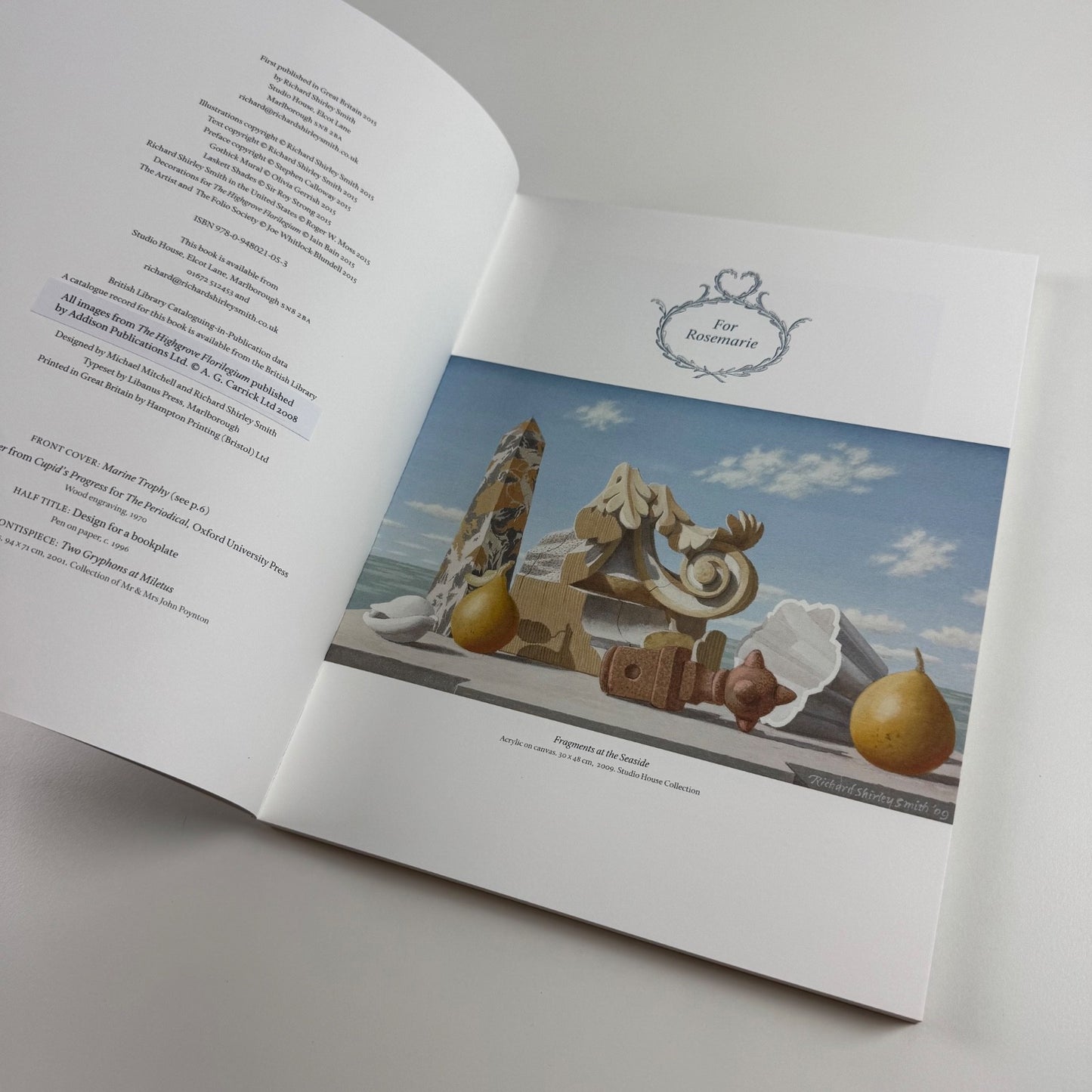 Trophies & Cartouches. Recent Paintings, Murals & Line Drawings. Richard Shirley Smith 80th birthday Libanus Press, 2015