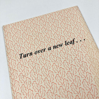 Turn over a new leaf…type specimen leaflet for Will Carter’s new “leaf” design for Monotype. Printed by The Stellar Press, undated