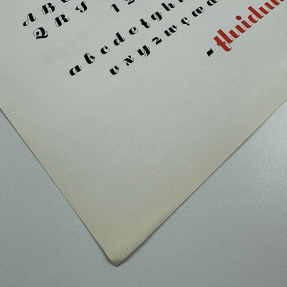 Type specimen sheet for Fluidum | Type design by Alessandro Butto | Societá Nebiolo
