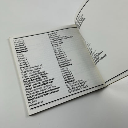 Headline Typefaces – Equation Graphics Ltd London | Type specimen booklet, undated