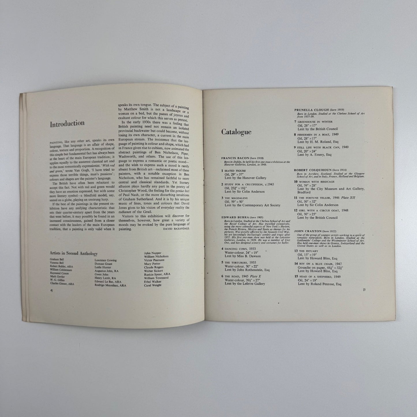 British Painting 1925-50. First Anthology. Arts Council Festival of Britain 1951