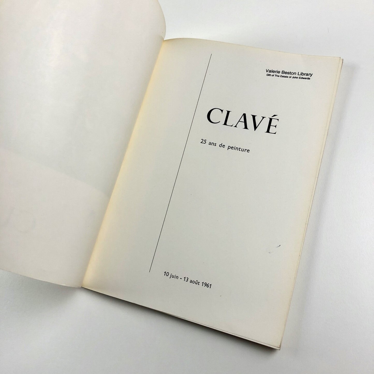 [Antoni] Clavé – 25 ans de peinture | Musée Rath, Geneva 1961 | Exhibition catalogue