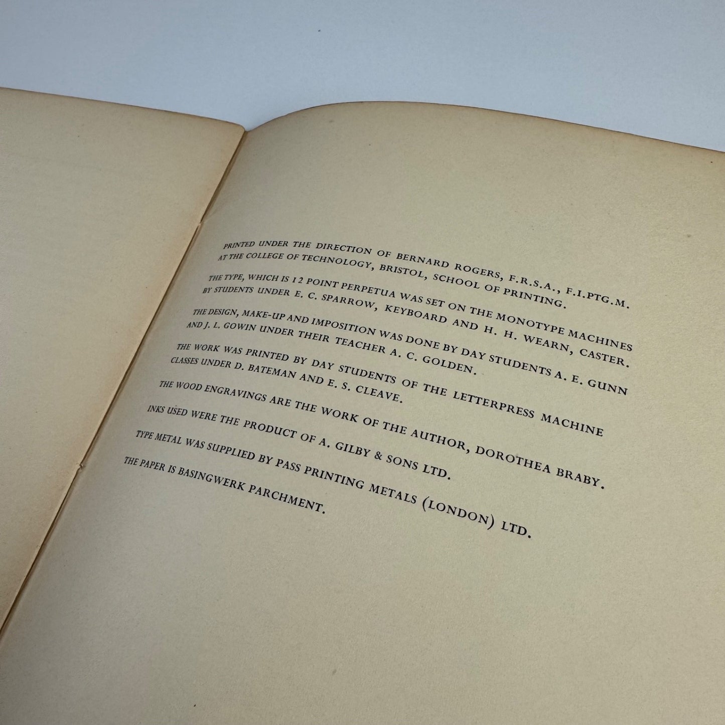 Wood Engraving by Dorothea Braby | A Lecture given to the Society of Typographic Designers and reprinted from the Journal of the Society The Typographer | School of Printing, College of Technology, Bristol