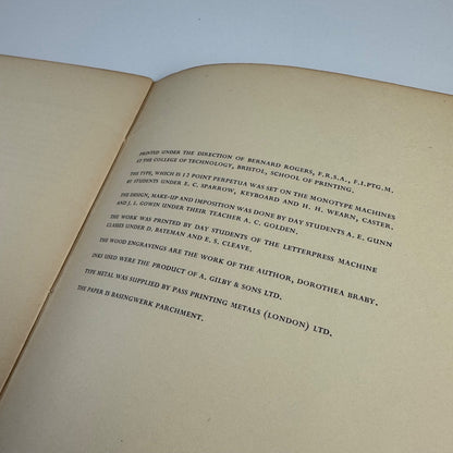 Wood Engraving by Dorothea Braby | A Lecture given to the Society of Typographic Designers and reprinted from the Journal of the Society The Typographer | School of Printing, College of Technology, Bristol