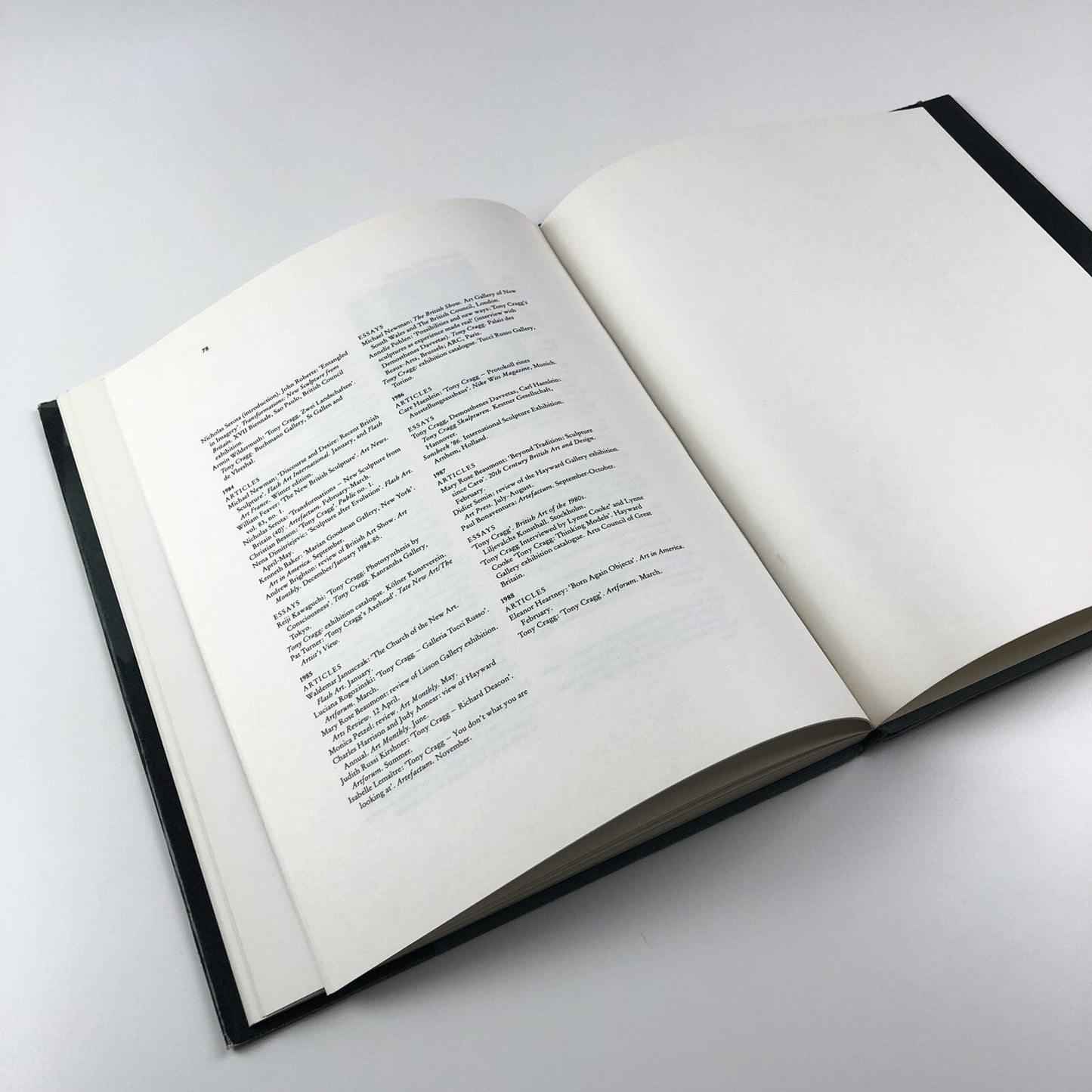 Tony Cragg. XLIII Biennale di Venezia | The British Council 1988 catalogue & guide